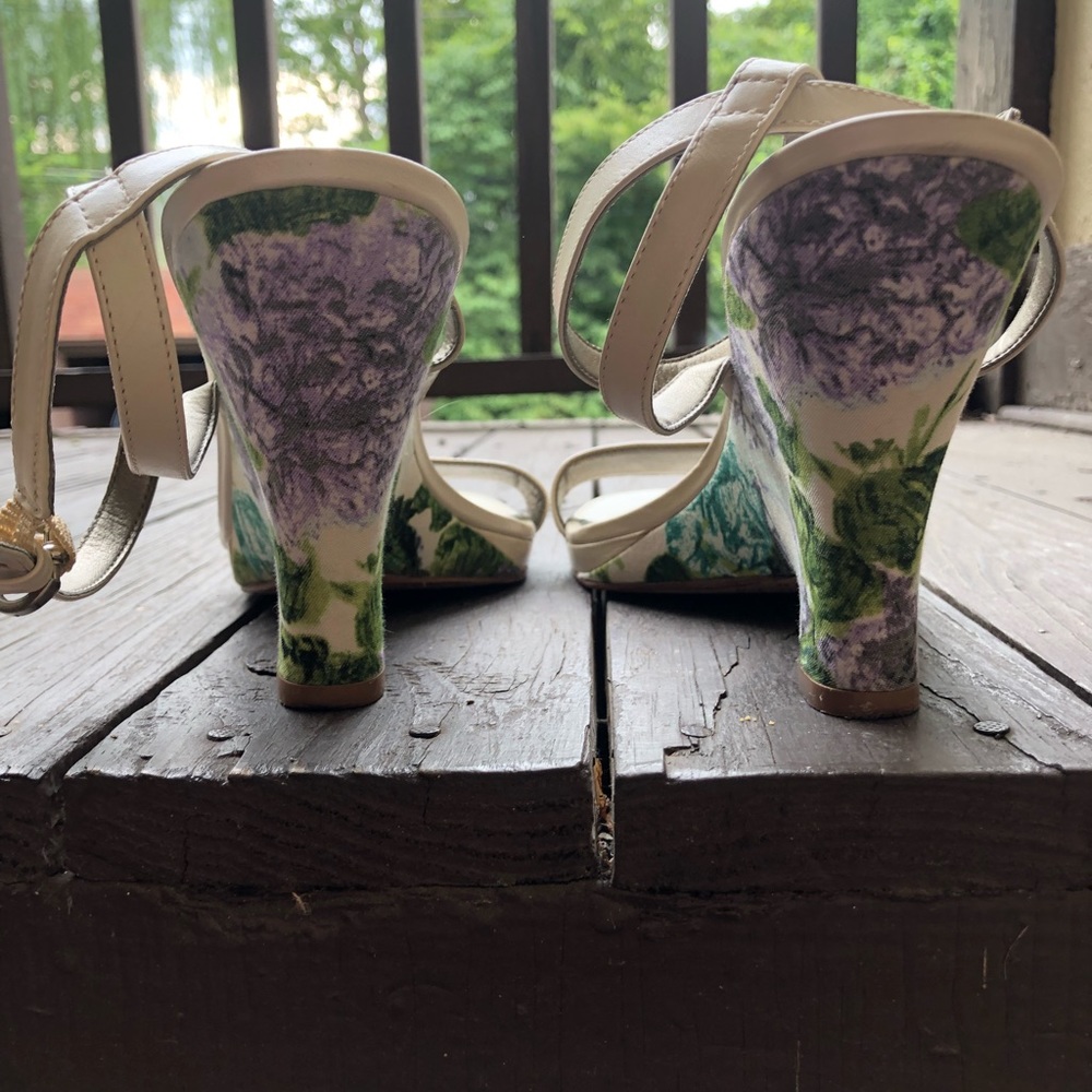 Floral Wedge Sandals from Ann Taylor